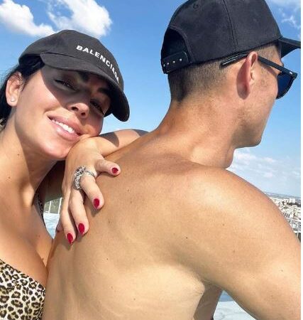 Cristiano Ronaldo and Georgina show off private jet and diamond ring on holiday in Portugal