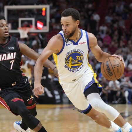 Curry’s Triple-Double Not Enough to Beat the Heat and Prevent a Three-Game Losing Streak